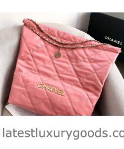 Chanel 22 Shiny AS3260 Tote Calfskin Bag