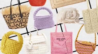 Prada Crochet Straw Top Handle Bag with Beads: A Chic Summer Essential