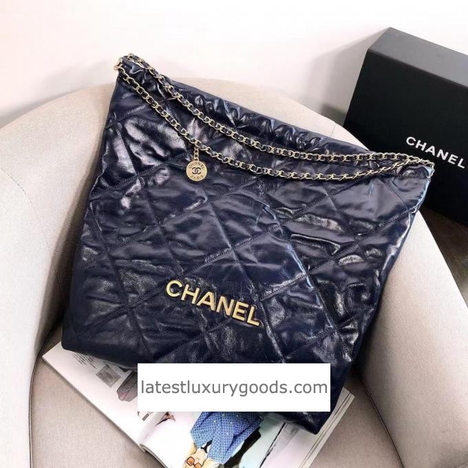 Chanel 22 Shiny AS3260 Tote Calfskin Bag - 2