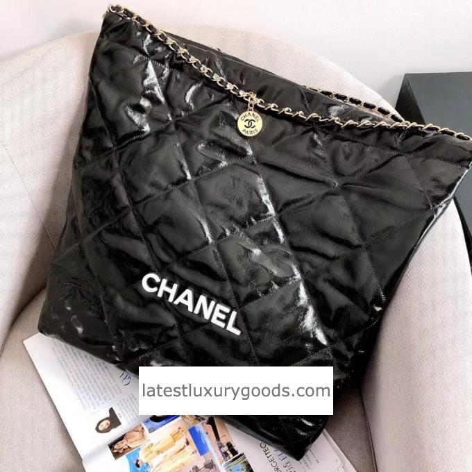 Chanel 22 Shiny AS3260 Tote Calfskin Bag - 1