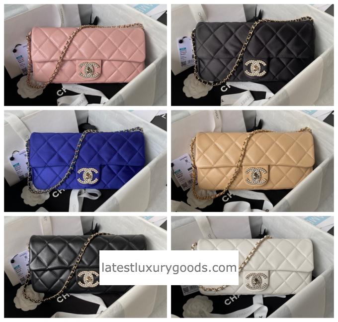 Chanel Satin/Lambskin Flap Bag with Pearl CC: Comparison and Latest Trends - 1